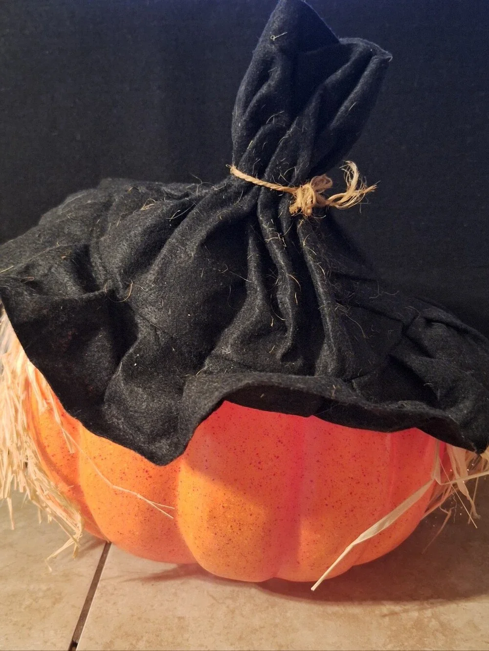 Fiber optic Halloween Jack-o'-Lantern Scarecrow Pumpkin Light Indoor Corded Fall